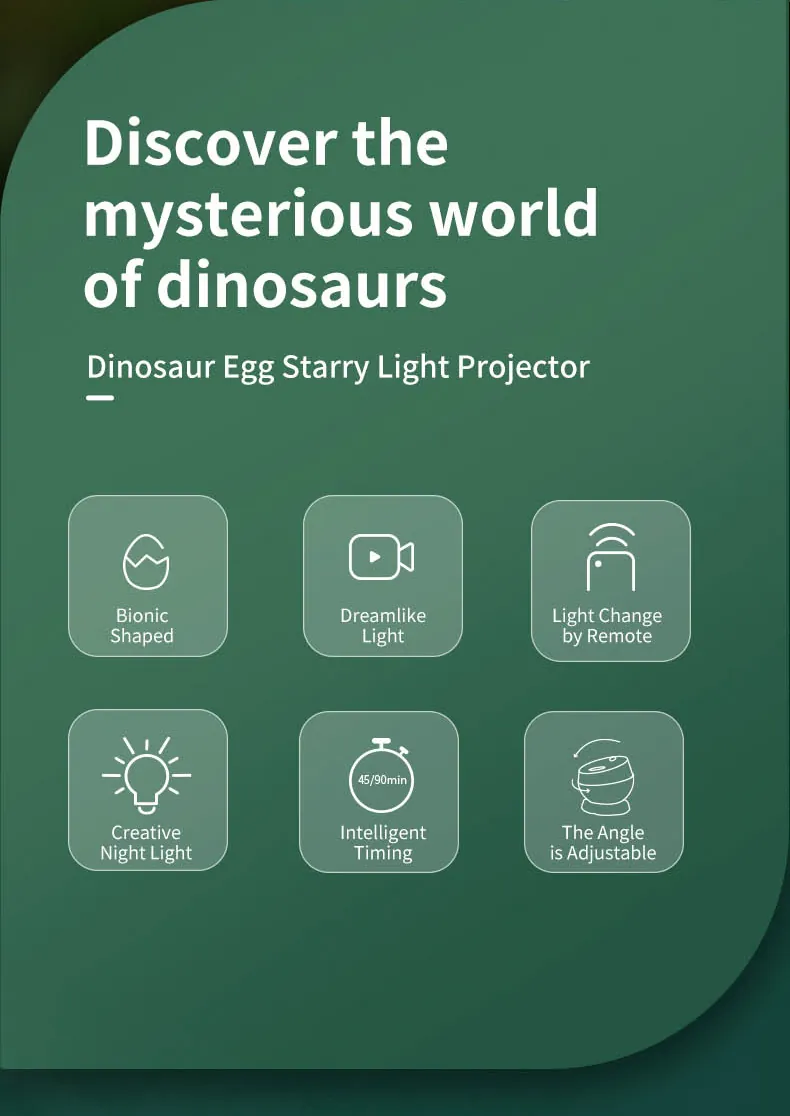 Dinosaur Egg Galaxy Star Projector Space Projector Night Light Bedroom Christmas Gift Kids detail02.jpg