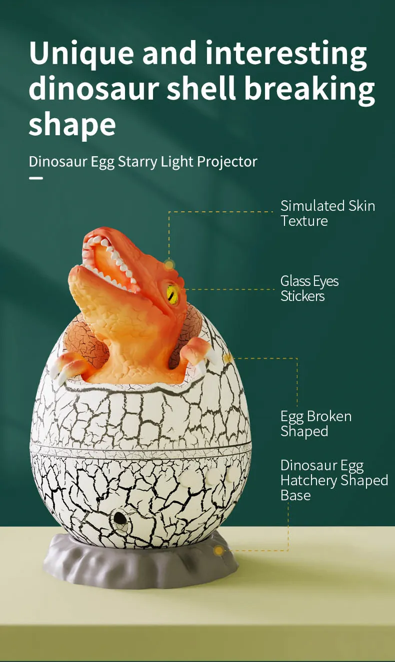 Dinosaur Egg Galaxy Star Projector Space Projector Night Light Bedroom Christmas Gift Kids detail03.jpg