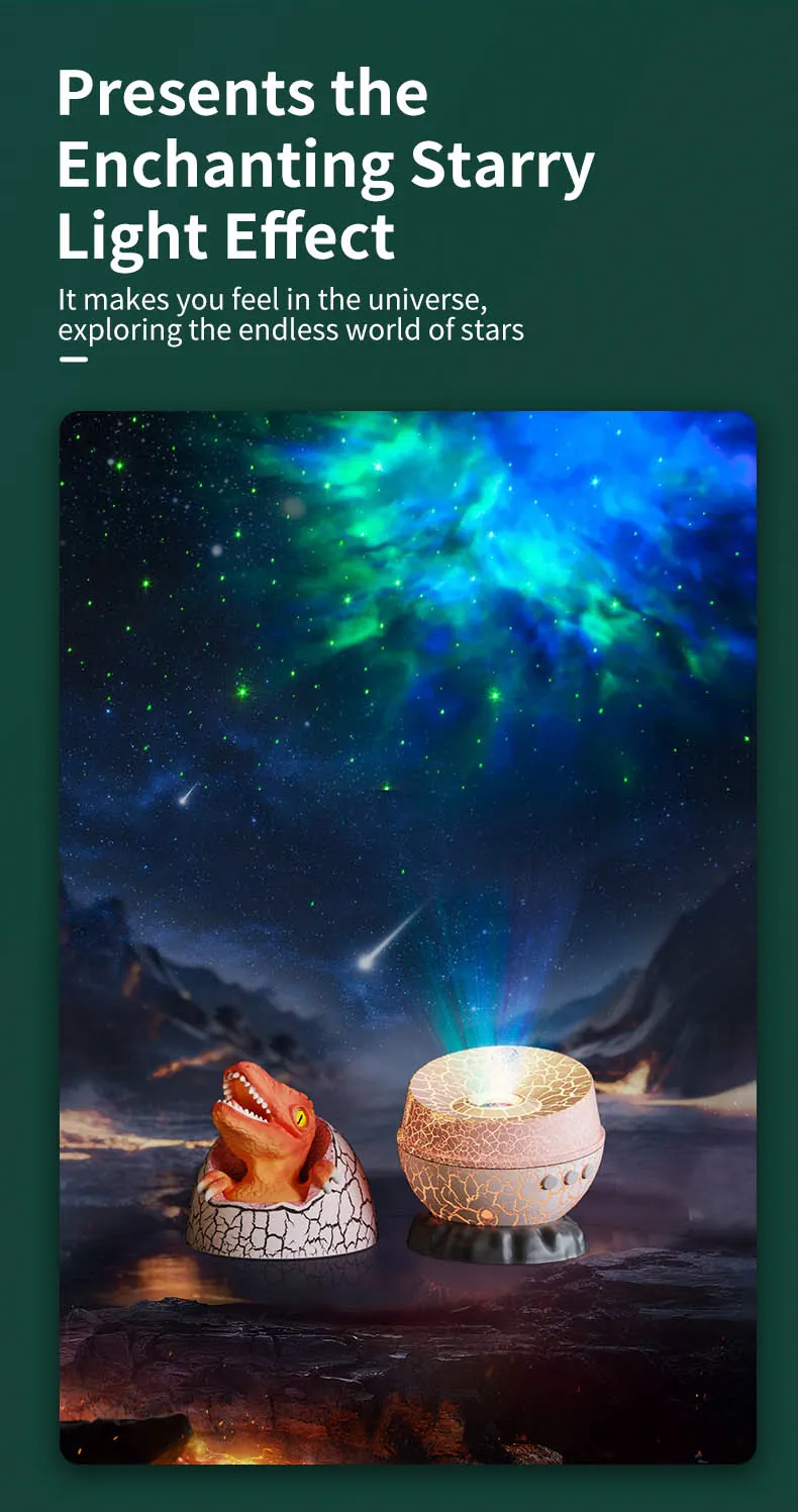 Dinosaur Egg Galaxy Star Projector Space Projector Night Light Bedroom Christmas Gift Kids detail04.jpg