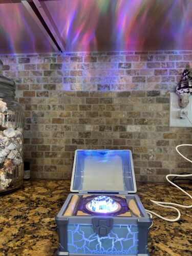 Magic Fairy Tale Treasure Chest Projection Lamp & Bluetooth Link Fantasy Story Scene & Children's Holiday Gift photo review