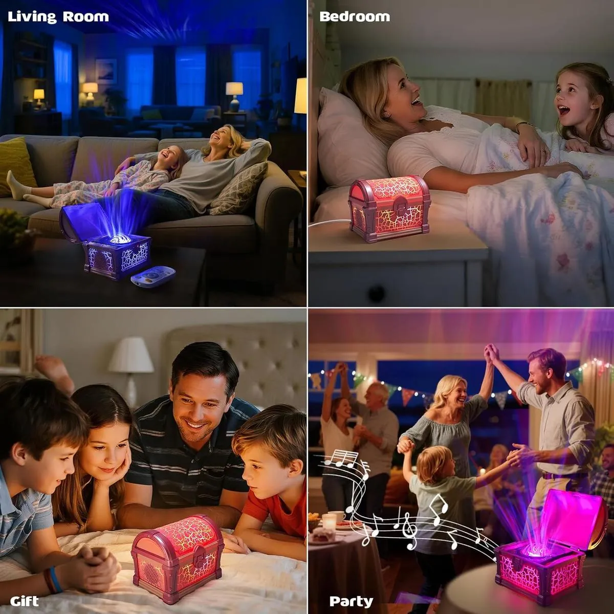 Magic Fairy Tale Treasure Chest Projection Lamp & Bluetooth Link Fantasy Story Scene & Children's Holiday Gift 6 Magic Fairy Tale Treasure Chest Projection Lamp & Bluetooth Link Fantasy Story Scene & Children’s Holiday Gift