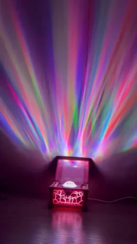 Magic Fairy Tale Treasure Chest Projection Lamp & Bluetooth Link Fantasy Story Scene & Children's Holiday Gift photo review